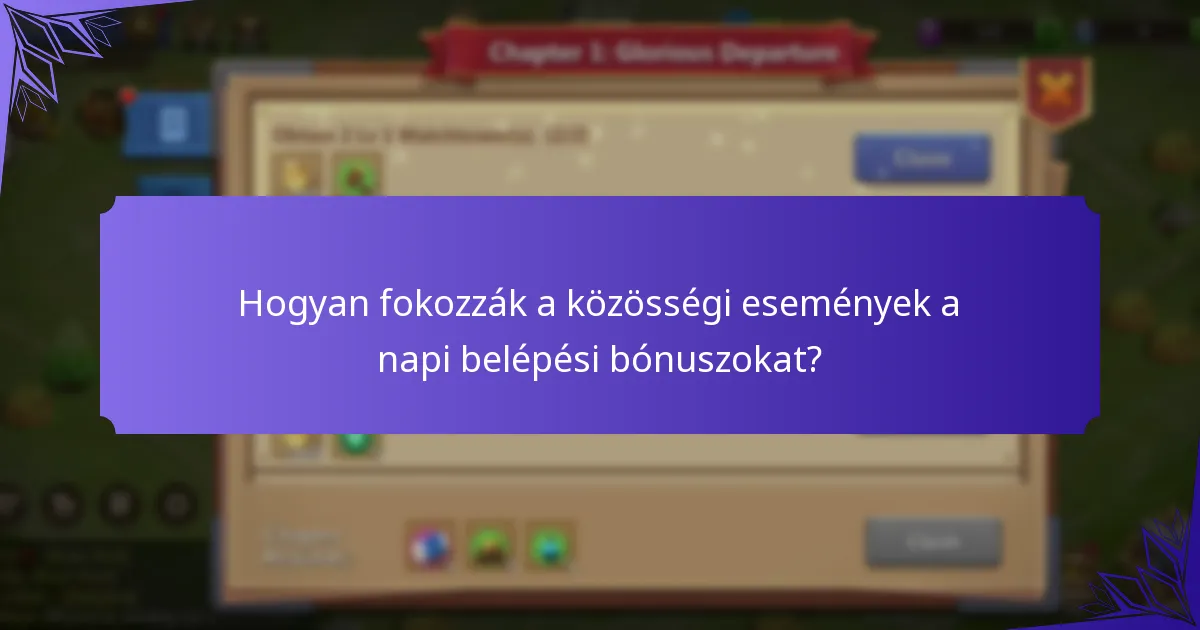 Hogyan fokozzák a közösségi események a napi belépési bónuszokat?