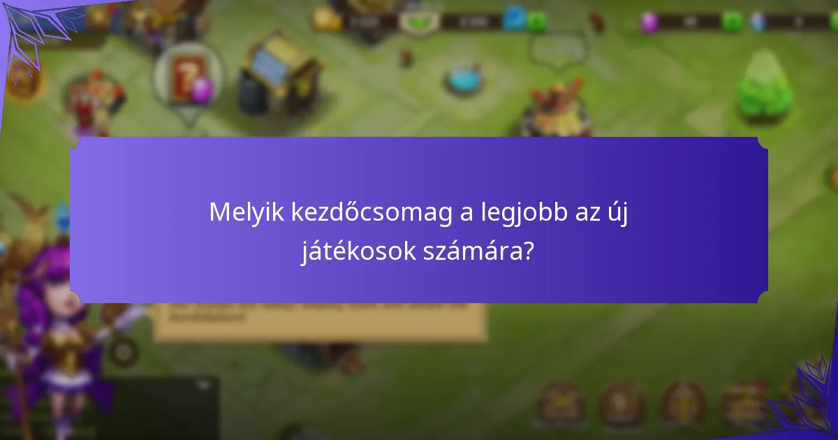 Milyen erőforrásokat biztosítanak a kezdőcsomagok?