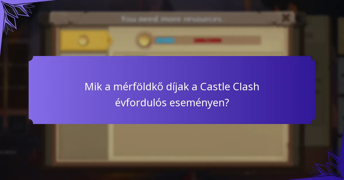 Hogyan vehetnek részt a játékosok a Castle Clash évfordulós eseményén?
