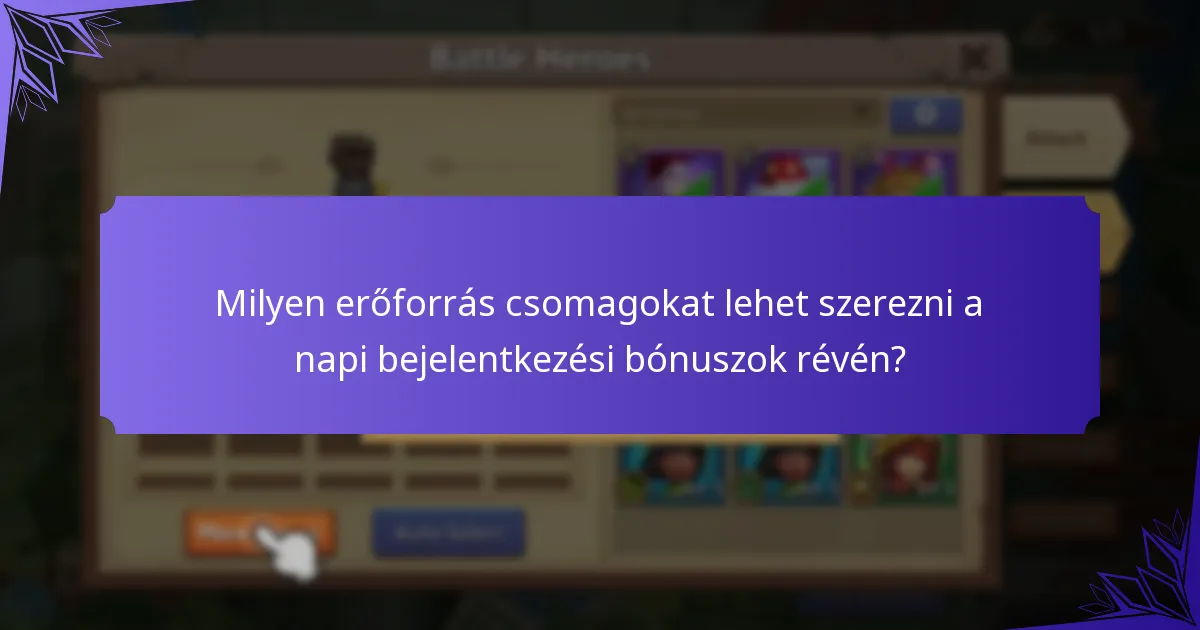 Hogyan viszonyulnak a napi bejelentkezési bónuszok más jutalmakhoz a Castle Clashban?